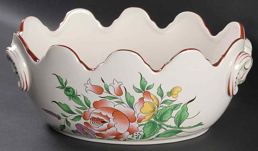 Old Strasbourg (Off White Background) 4" Jardiniere by Luneville-1