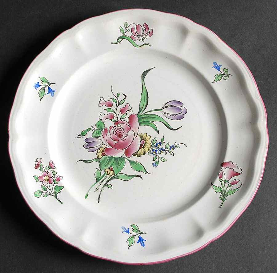 Old Strasbourg (Off White Background) Luncheon Plate by Luneville-1