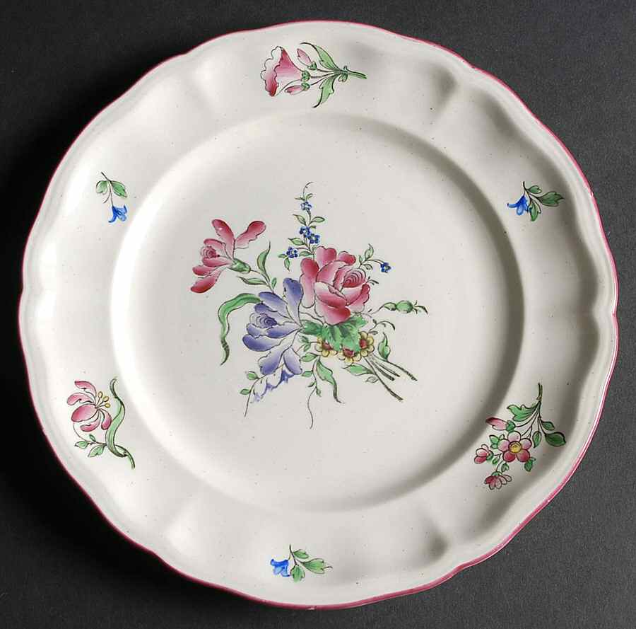 Old Strasbourg (Off White Background) Luncheon Plate by Luneville-1