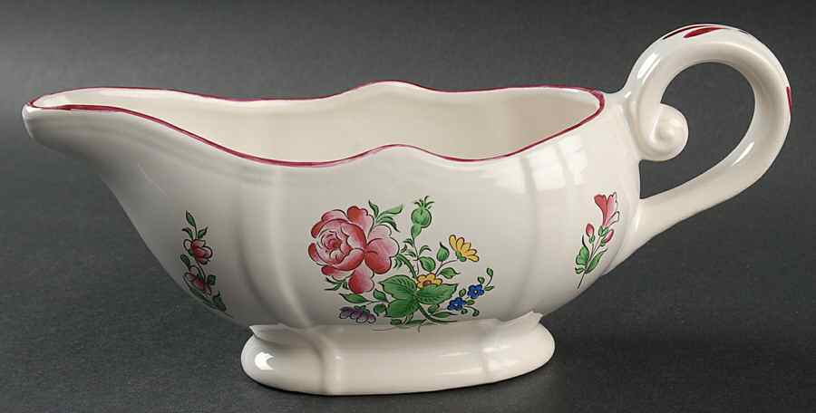 Old Strasbourg (Off White Background) Gravy Boat by Luneville-1