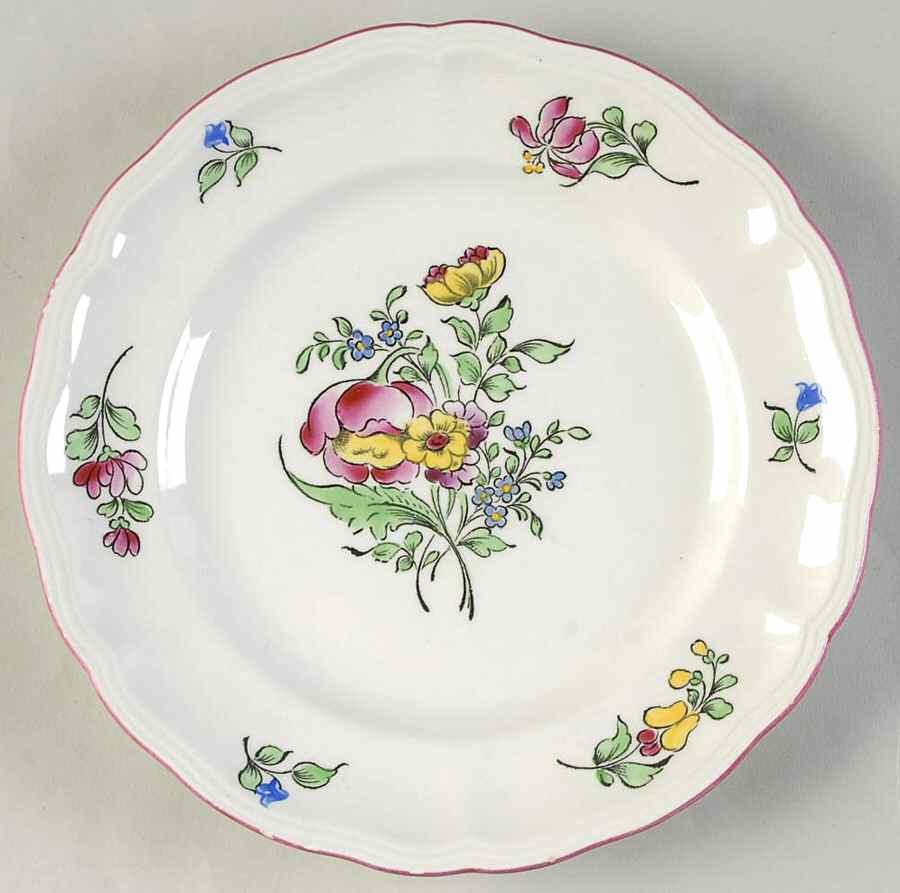 Old Strasbourg (Off White Background) Salad Plate by Luneville-1
