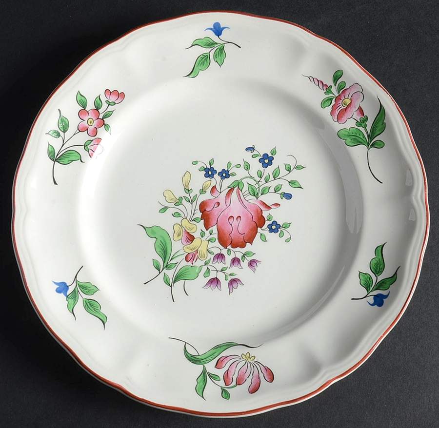 Old Strasbourg (Off White Background) Salad Plate by Luneville-1