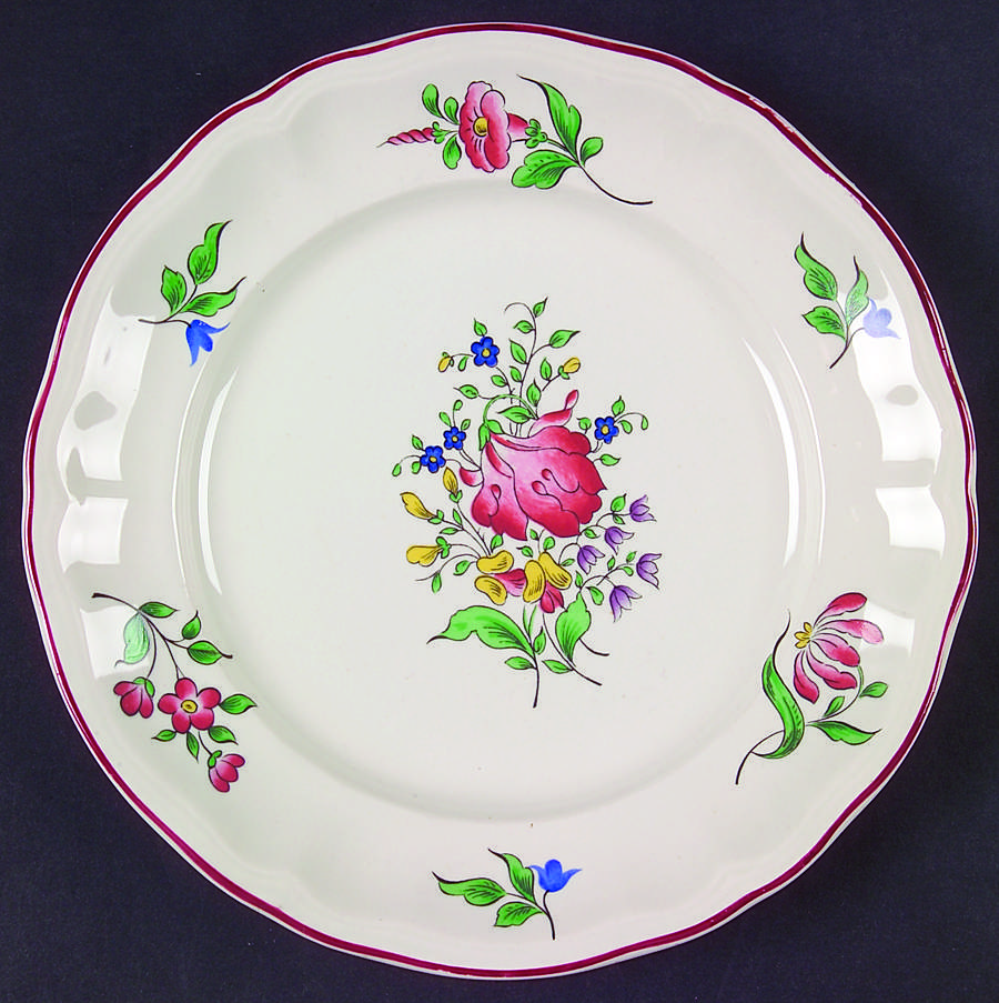 Old Strasbourg (Off White Background) Salad Plate by Luneville-1