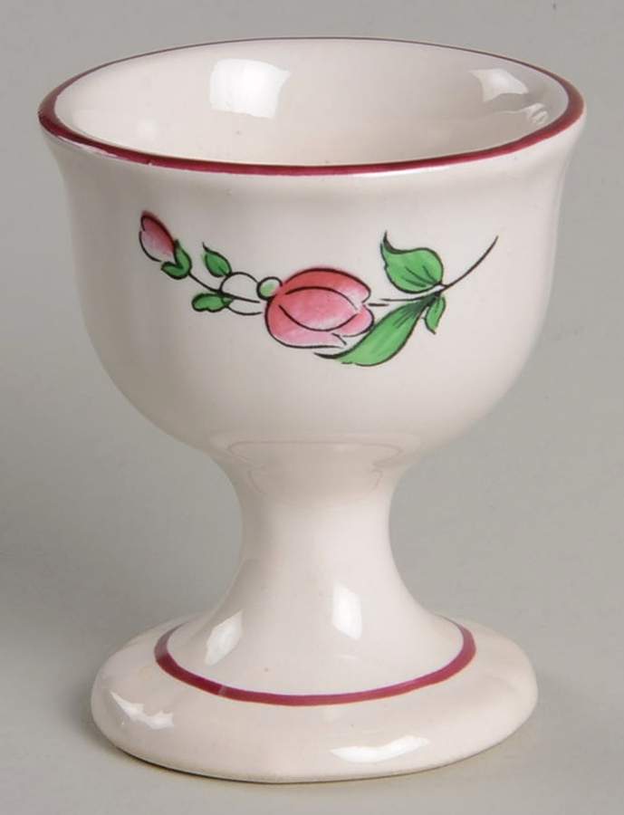 Old Strasbourg (Off White Background) Single Egg Cup by Luneville-1