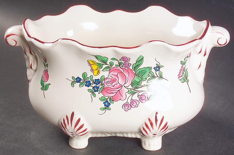 Old Strasbourg (Off White Background) 6" Jardiniere by Luneville-1