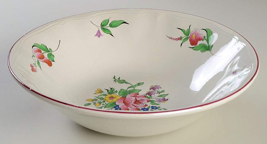 Old Strasbourg (Off White Background) Large Fruit Bowl by Luneville-1