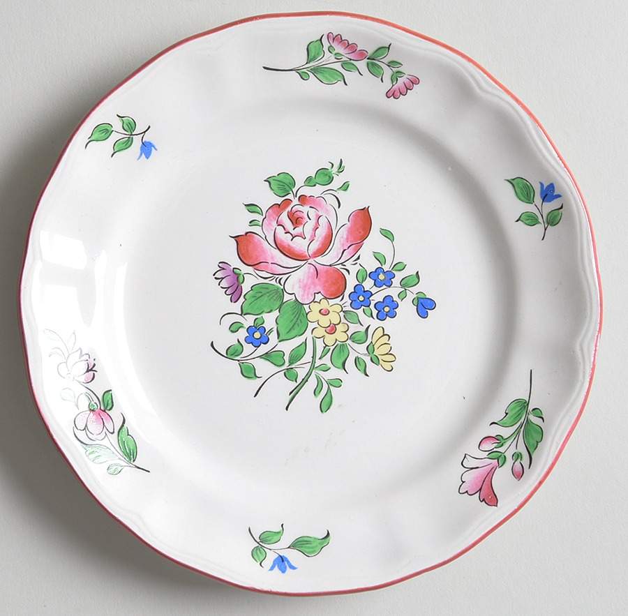 Old Strasbourg (Off White Background) Bread & Butter Plate by Luneville-1