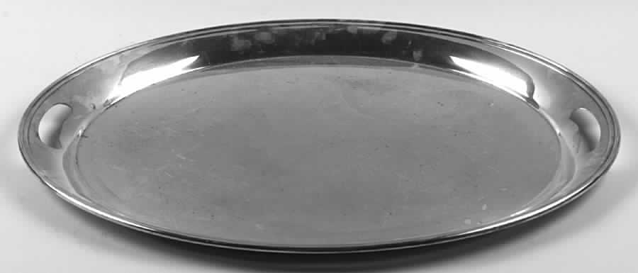 Paul Revere (Silverplate, Hollowware) Large Silverplate Waiter Tray by Lunt Silver-1