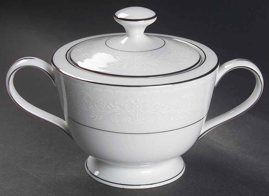 Alencon Sugar Bowl & Lid by Lynnbrooke-1