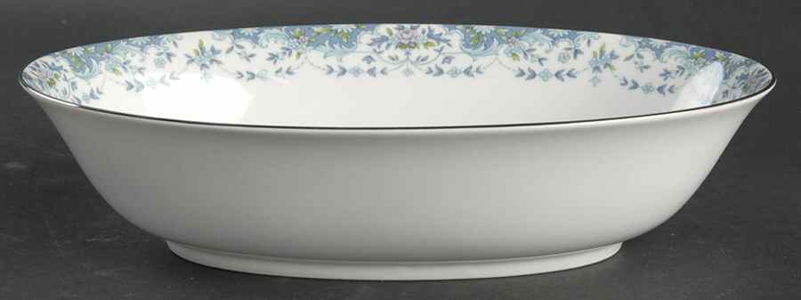 Blue Madeira 10" Oval Vegetable Bowl by Lynnbrooke-1