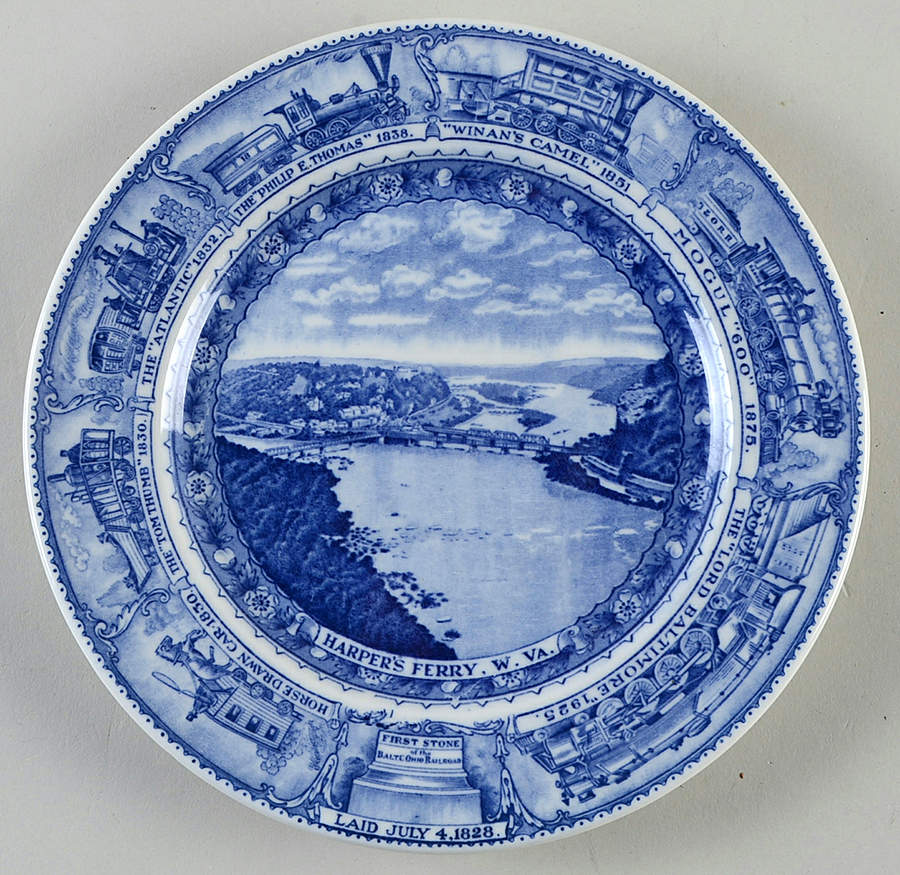 Centenary Colonial (Baltimore and Ohio) Luncheon Plate by Lamberton-1