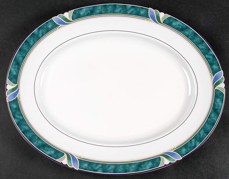Emerald Bay 14" Oval Serving Platter by Lenox-1