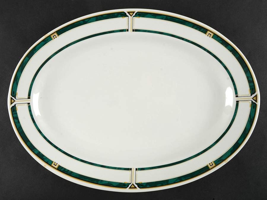 Sofia 14" Oval Serving Platter by Lynn's China-1