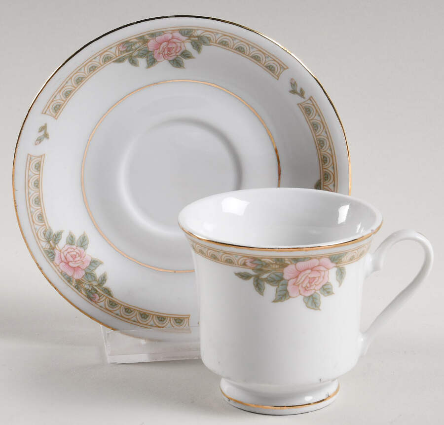 Melody Flat Demitasse Cup & Saucer Set by Lynn's China-1