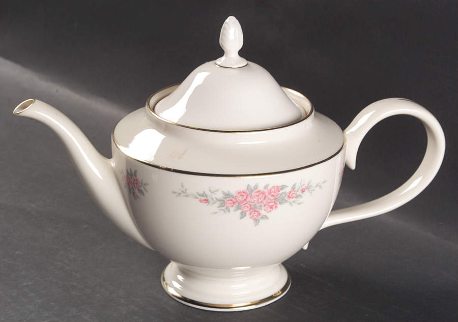 Petite Rose 1999 Shape Teapot & Lid by Lenox-1