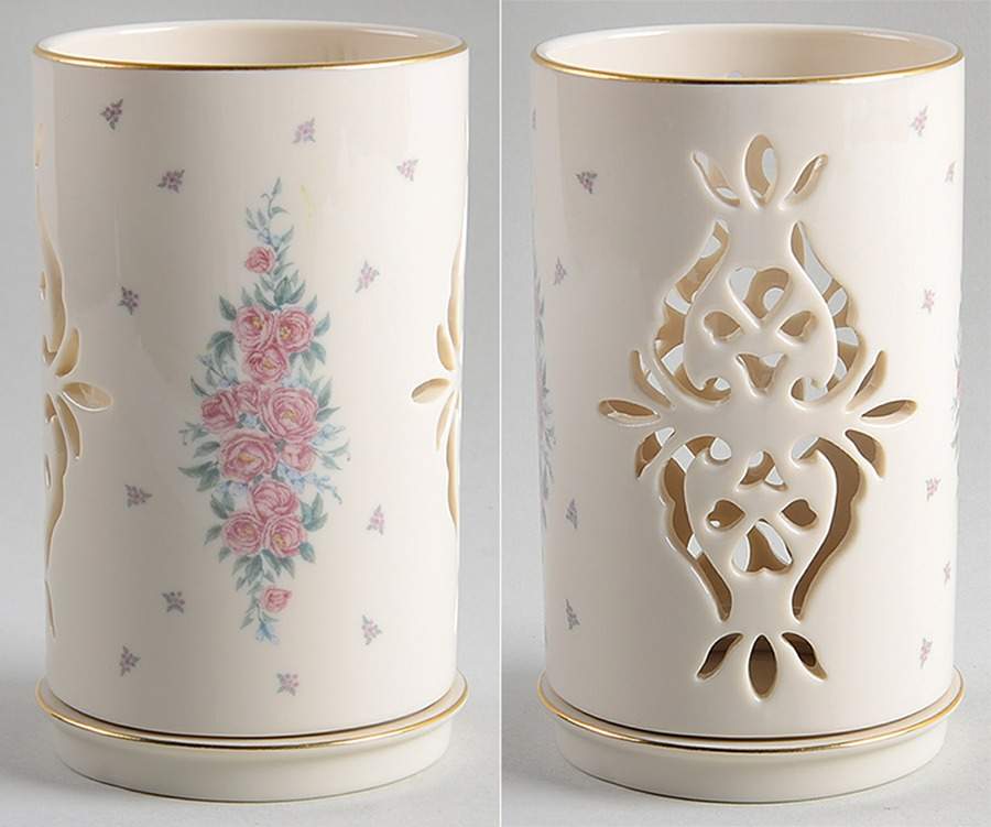 Petite Rose Large Pierced Votive Candleholder by Lenox-1