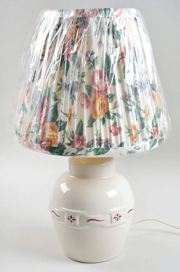 Woven Traditions Red 14" Electric Lamp & Shade by Longaberger-1