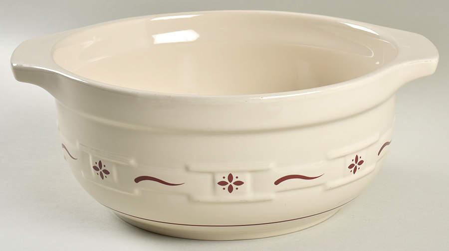 Woven Traditions Red 4 Quart Round Casserole No Lid by Longaberger-1
