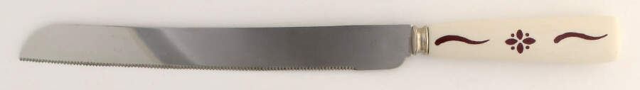 Woven Traditions Red Cake Knife/Server with Stainless Blade by Longaberger-1