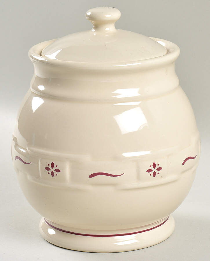 Woven Traditions Red Small Canister & Lid by Longaberger-1