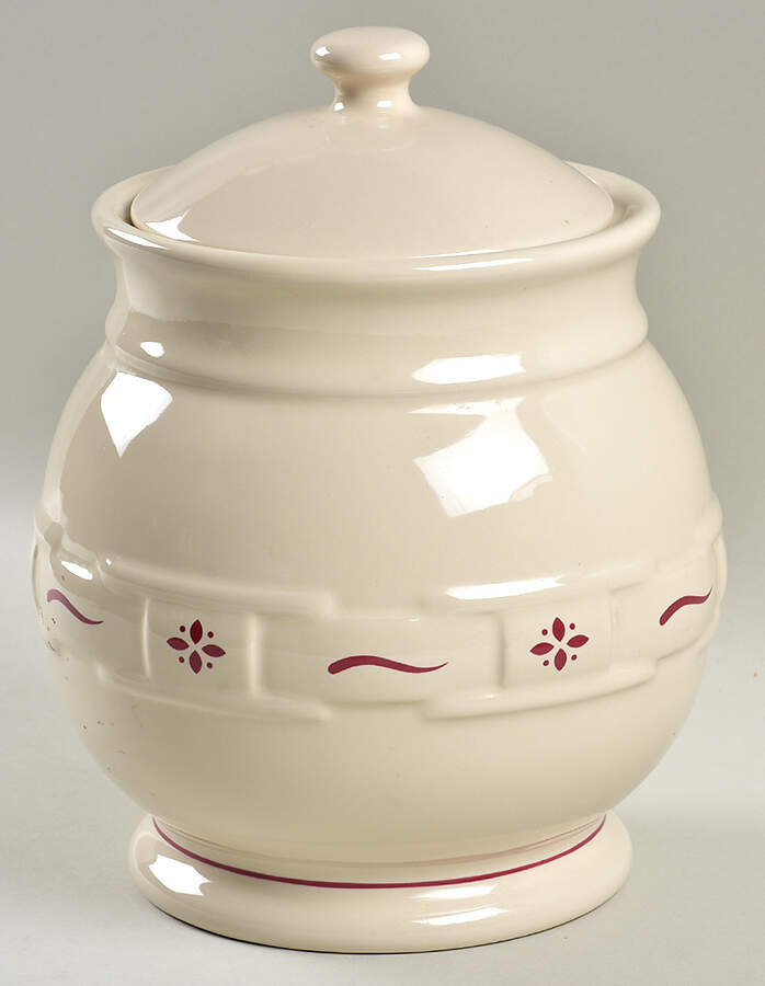 Woven Traditions Red Large Canister & Lid by Longaberger-1