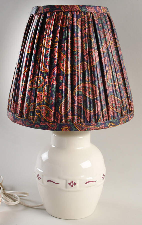 Woven Traditions Red 14" Electric Lamp & Shade by Longaberger-1