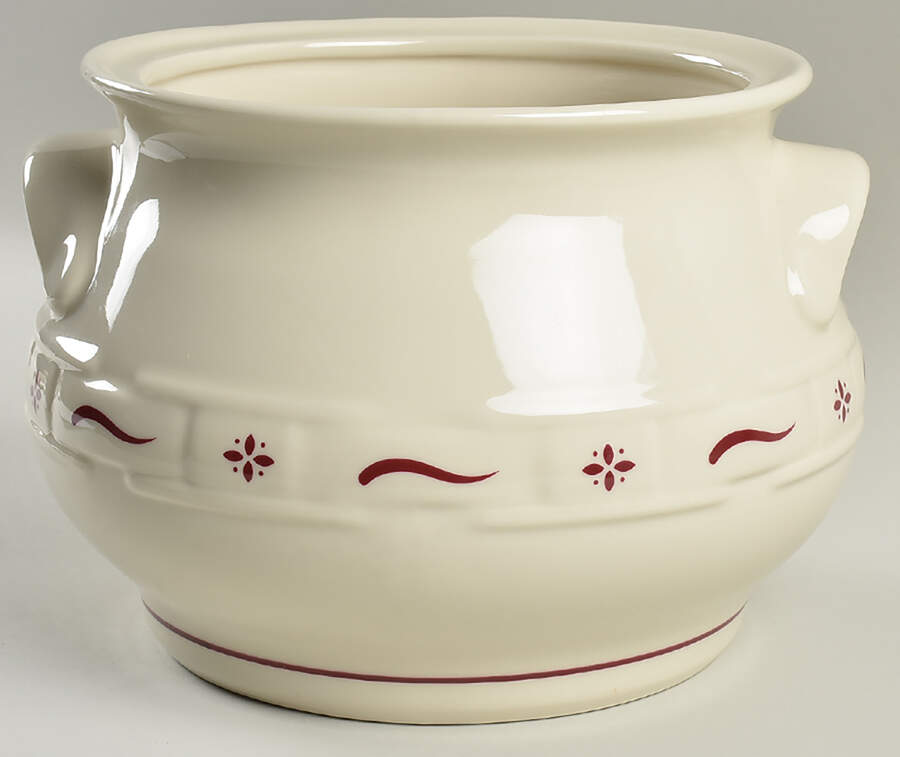 Woven Traditions Red Tureen No Lid by Longaberger-1