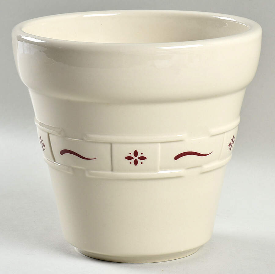 Woven Traditions Red 6" Flower Pot No Underplate by Longaberger-1