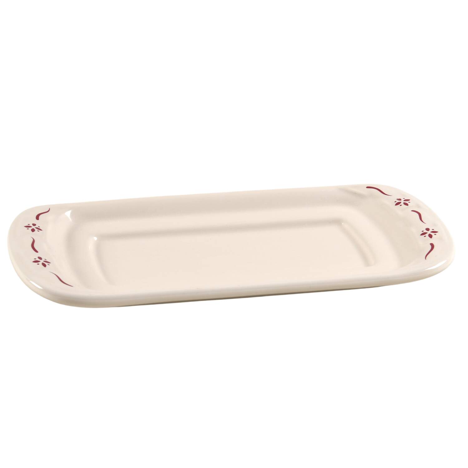 Woven Traditions Red 1/4 Lb Butter No Lid by Longaberger-1