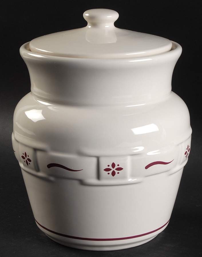 Woven Traditions Red Medium Canister & Lid by Longaberger-1