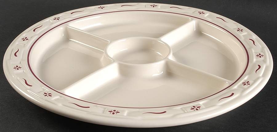 Woven Traditions Red 5-Part Relish by Longaberger-1