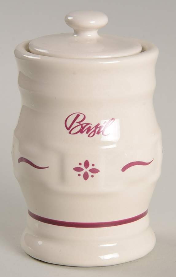 Woven Traditions Red Spice Jar Set Individual Jar & Lid by Longaberger-1