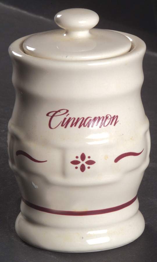 Woven Traditions Red Cinnamon Spice Jar & Lid by Longaberger-1