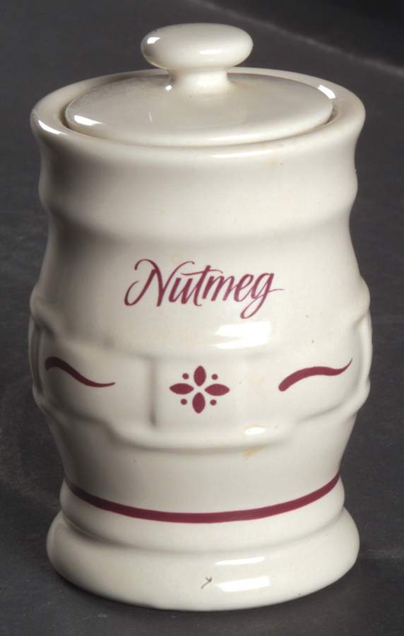 Woven Traditions Red Nutmet Spice Jar & Lid by Longaberger-1