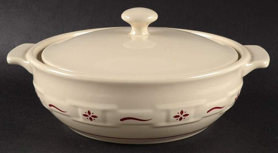Woven Traditions Red 2 Qt Round Covered Casserole by Longaberger-1