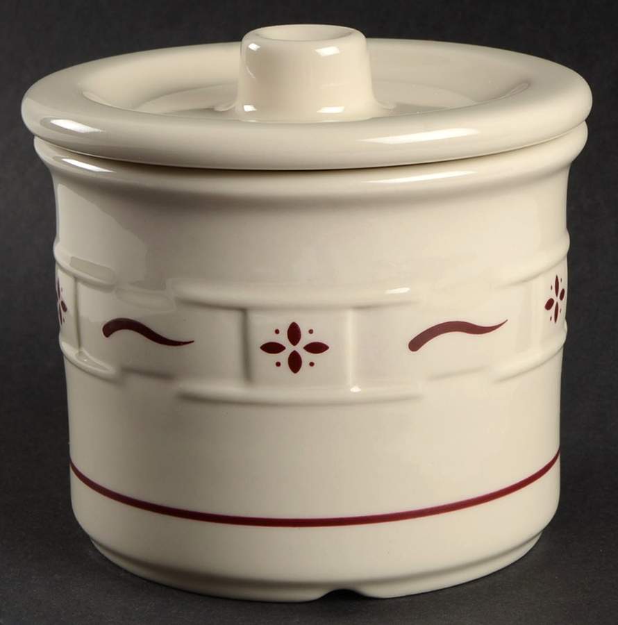 Woven Traditions Red Candy Jar & Lid by Longaberger-1