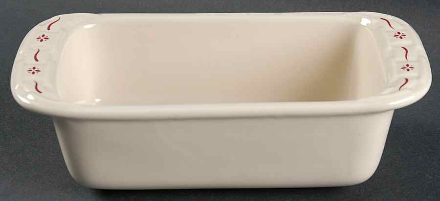 Woven Traditions Red Mini Loaf Pan by Longaberger-1