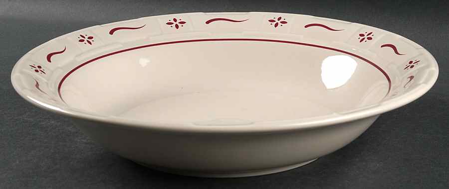 Woven Traditions Red 12" Pasta Serving Bowl by Longaberger-1