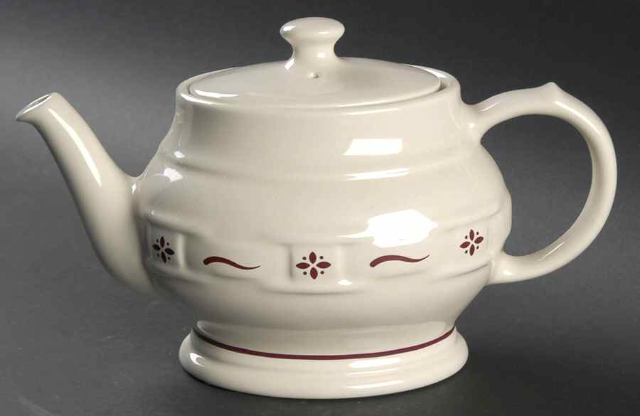 Woven Traditions Red Teapot & Lid by Longaberger-1