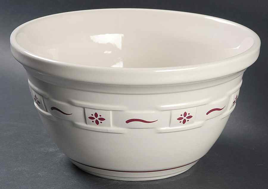 Woven Traditions Red 10" Mixing Bowl by Longaberger-1