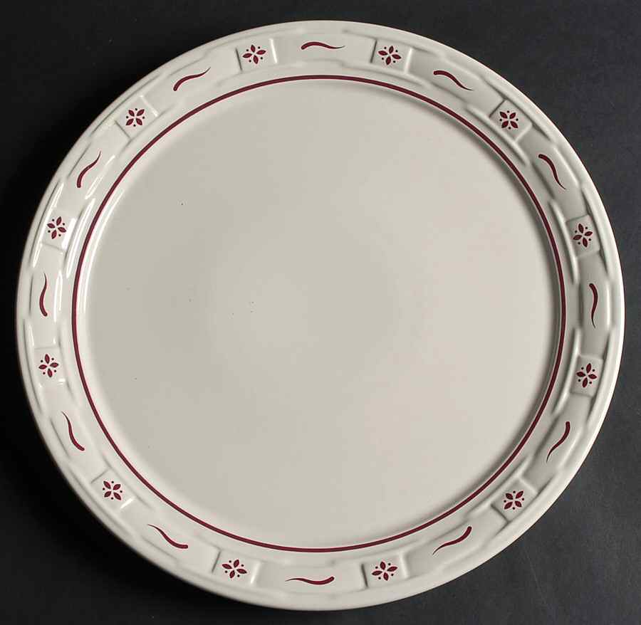 Woven Traditions Red 14" Chop Plate (Round Platter) by Longaberger-1
