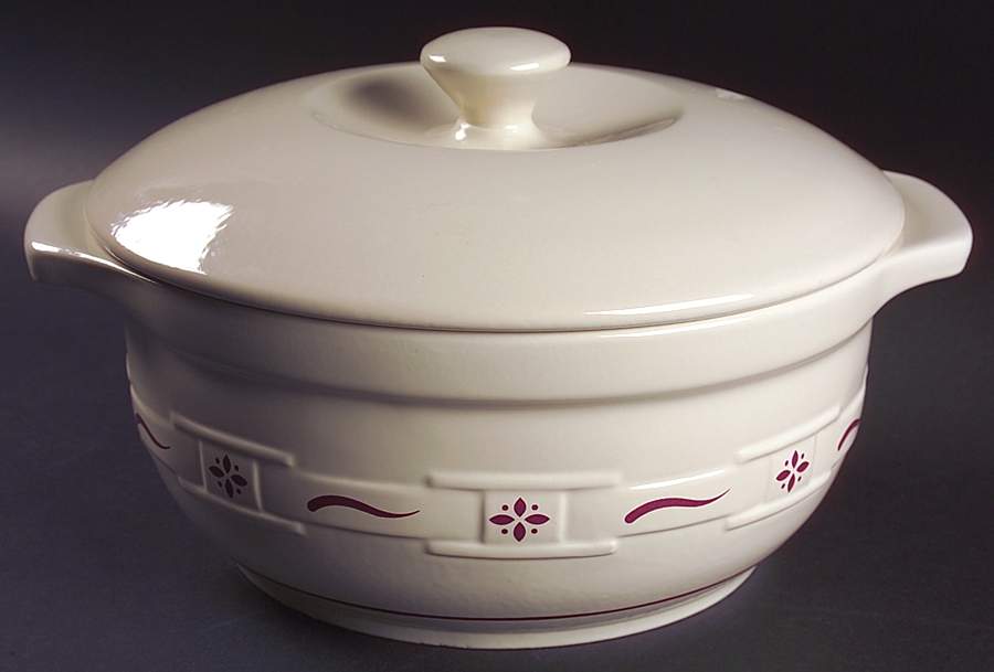 Woven Traditions Red 4 Quart Round Covered Casserole by Longaberger-1