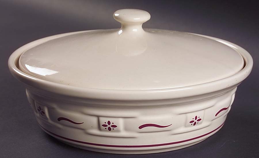 Woven Traditions Red 1 Qt Round Covered Casserole by Longaberger-1