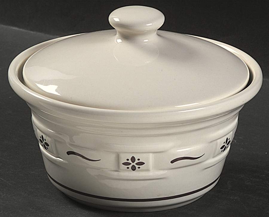 Woven Traditions Red Butter Tub & Lid by Longaberger-1