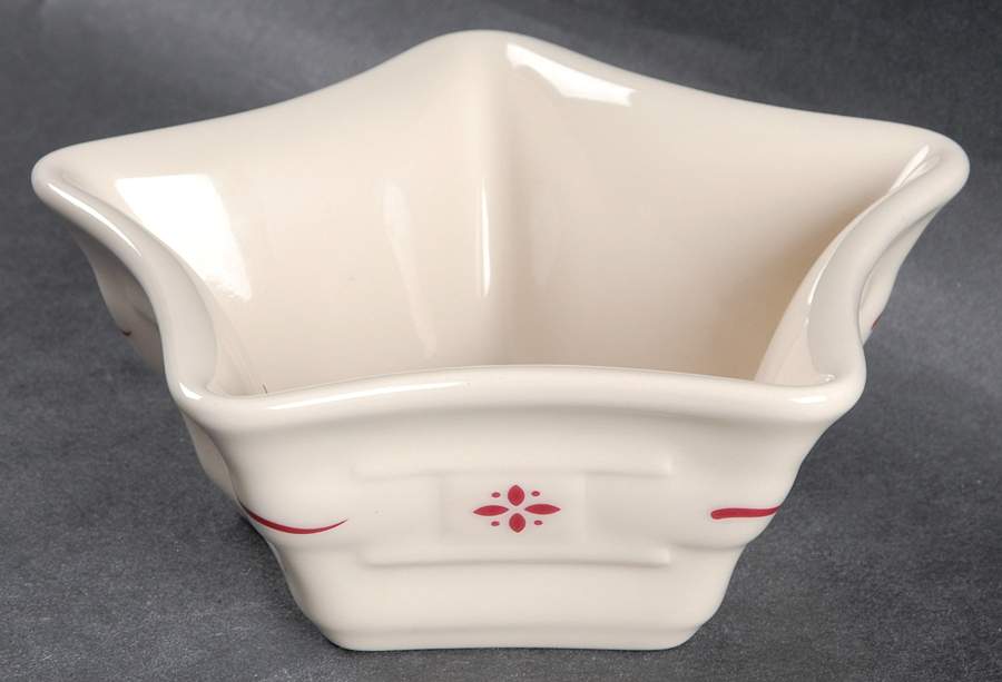 Woven Traditions Red 4" Star Shaped Bowl by Longaberger-1