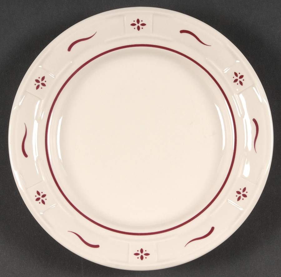 Woven Traditions Red Bread & Butter Plate by Longaberger-1