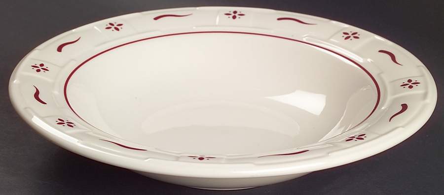 Woven Traditions Red 9" Individual Pasta Bowl by Longaberger-1