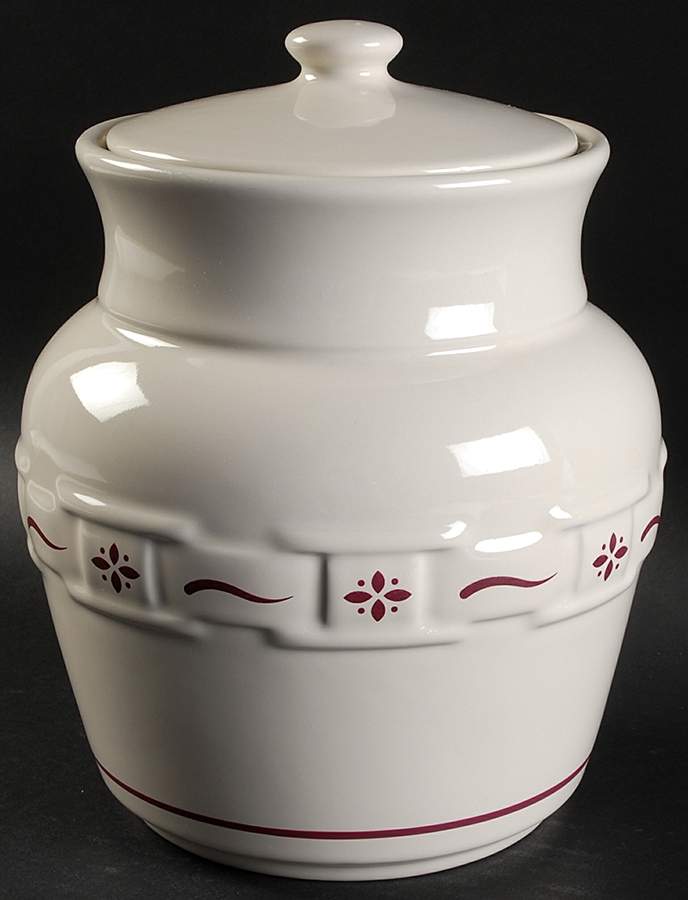 Woven Traditions Red Large Canister & Lid by Longaberger-1