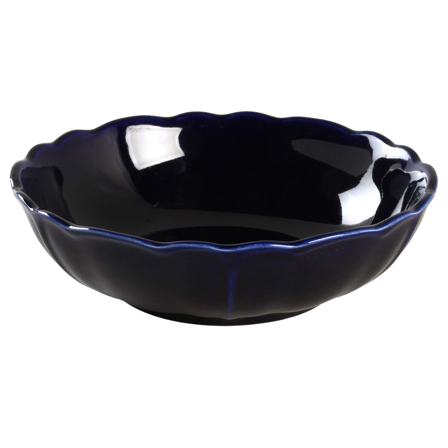 Louis XV Cobalt Coupe Soup Bowl by Luneville-1