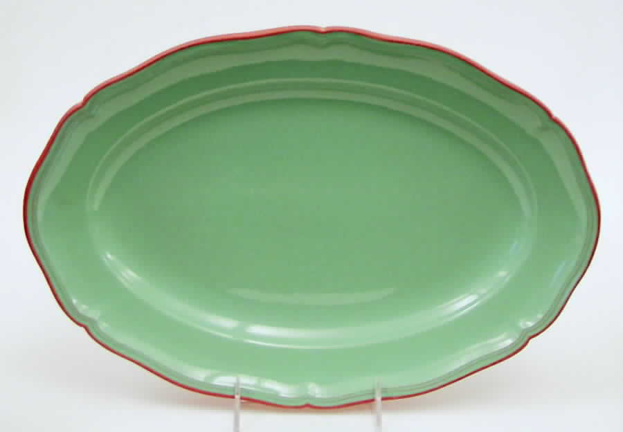 Queen Anne Jade 14" Oval Serving Platter by Loneoak-1